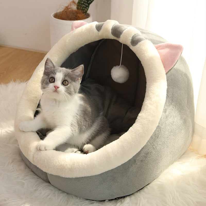 Warm Soft Cat Bed - Cozy Comfort for Cats - 100% Cotton Material - Snug and Relaxing Retreat - Prioritize Your Cat's Comfort - Provide Luxury to Your Feline Friend!
