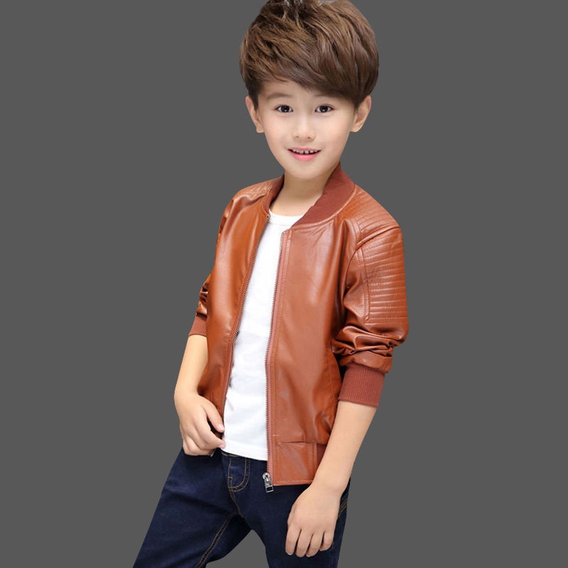 Kids PU Leather Jacket - Elevate style with durability. Versatile for all seasons. Order now for lasting comfort and fashion!