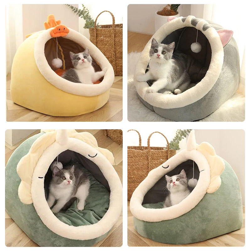 Warm Soft Cat Bed - Cozy Comfort for Cats - 100% Cotton Material - Snug and Relaxing Retreat - Prioritize Your Cat's Comfort - Provide Luxury to Your Feline Friend!