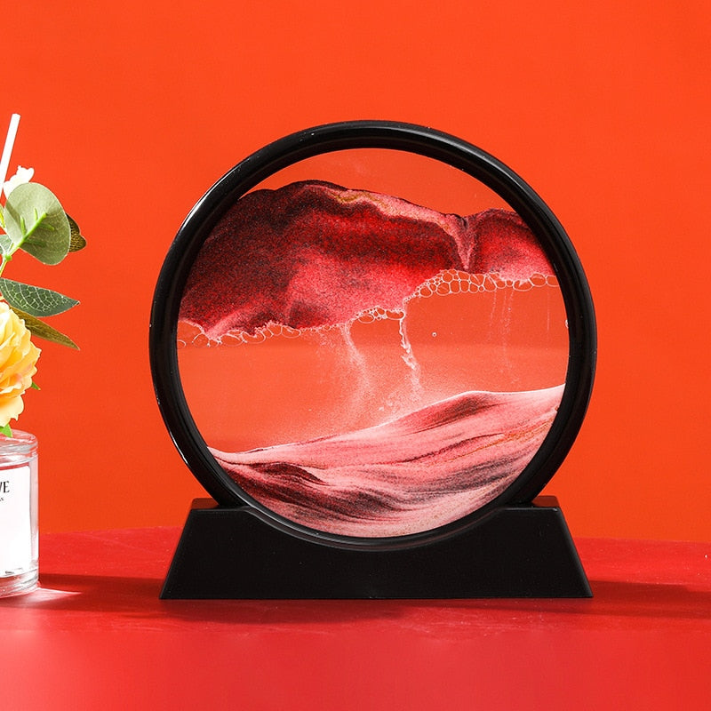 3D Moving Sand Art - Dive into architectural wonder and vintage elegance with flowing sand. Crafted from quality glass. Order now for enchanting home decor!