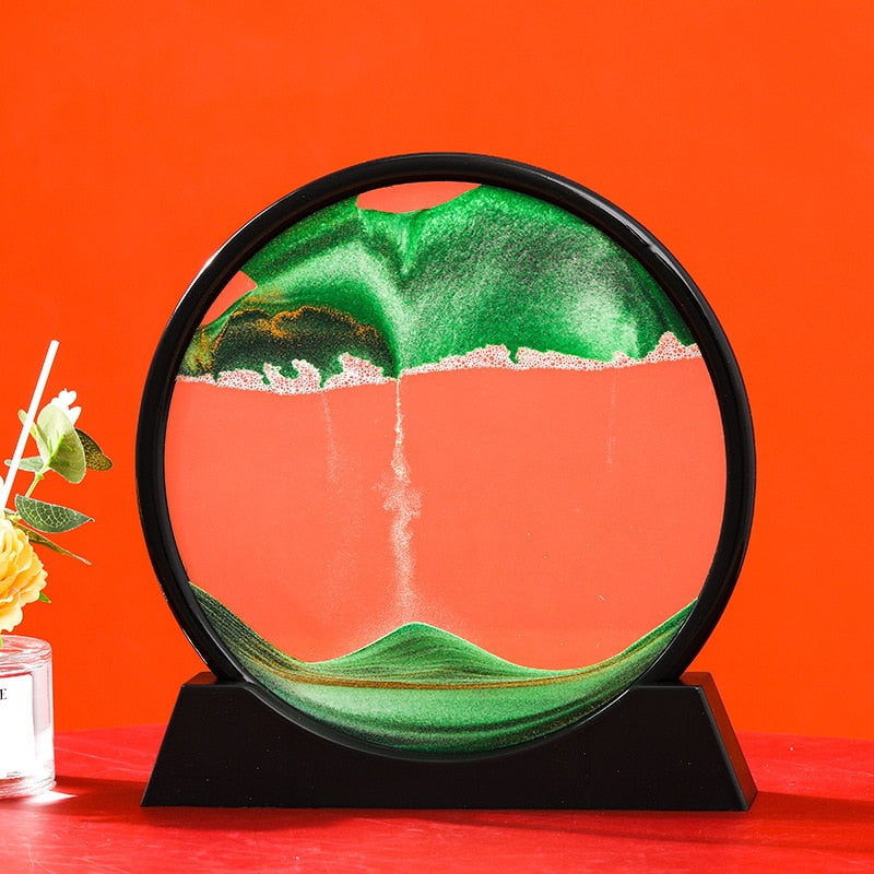 3D Moving Sand Art - Dive into architectural wonder and vintage elegance with flowing sand. Crafted from quality glass. Order now for enchanting home decor!