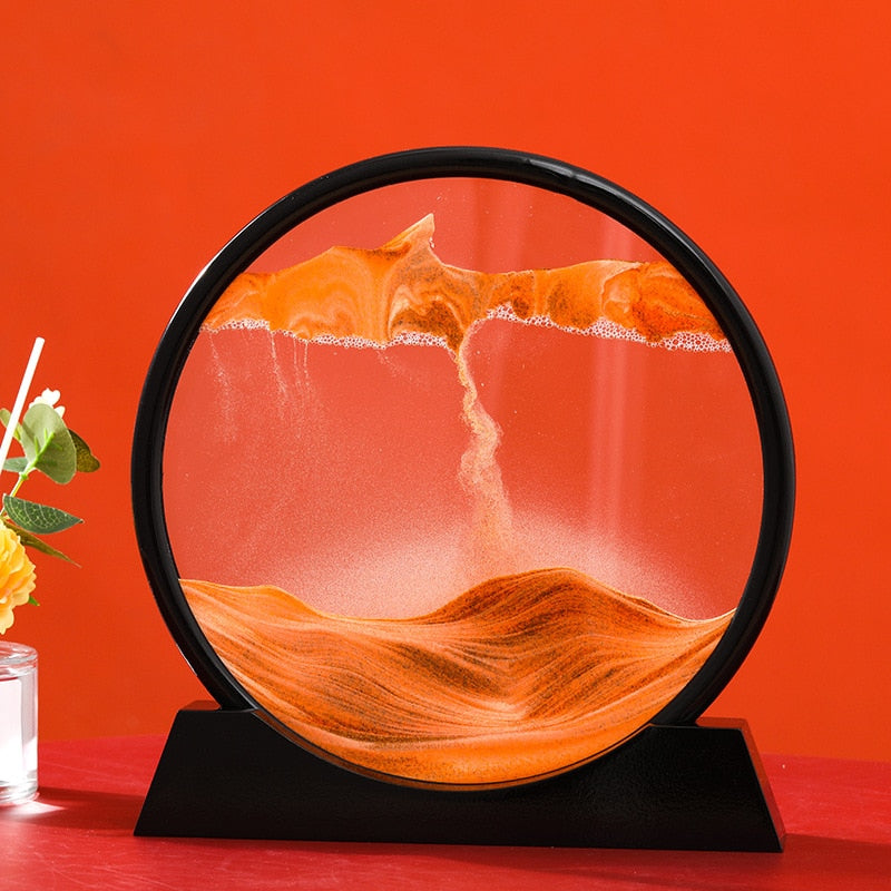 3D Moving Sand Art - Dive into architectural wonder and vintage elegance with flowing sand. Crafted from quality glass. Order now for enchanting home decor!