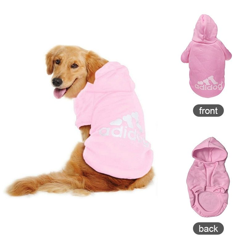 Soft Fleece Pet Dog Hoodie - Cozy Comfort and Style - Breathable 100% Cotton - All Seasons - Various Patterns - adidog Logo - Perfect Fit for YorkShire, Chihuahua, Bulldog, and Labrador - Elevate Your Pet's Wardrobe!