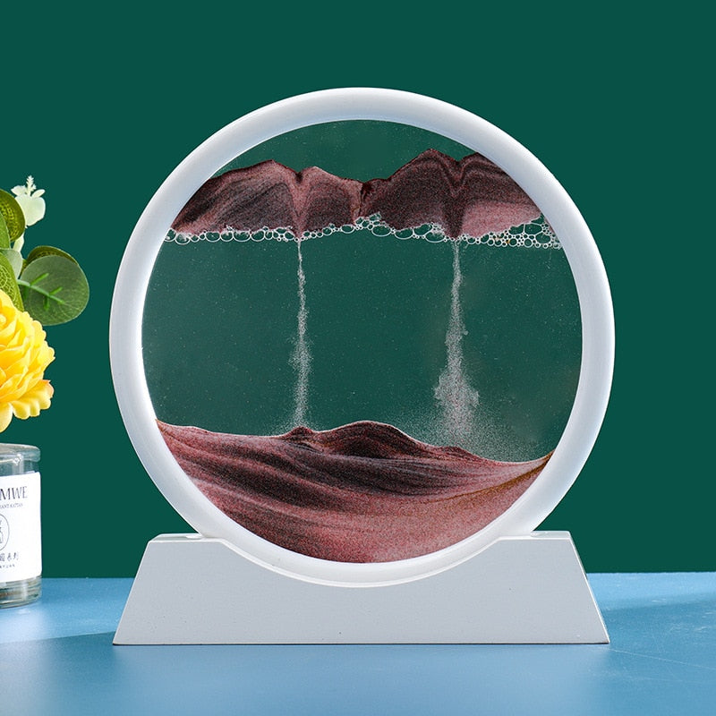 3D Moving Sand Art - Dive into architectural wonder and vintage elegance with flowing sand. Crafted from quality glass. Order now for enchanting home decor!