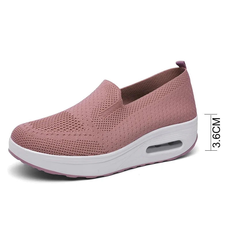Women's Mesh Breathable Summer Loafers - Solid Color, Round Toe, Slip-On Design, Perfect for Casual Summer Wear