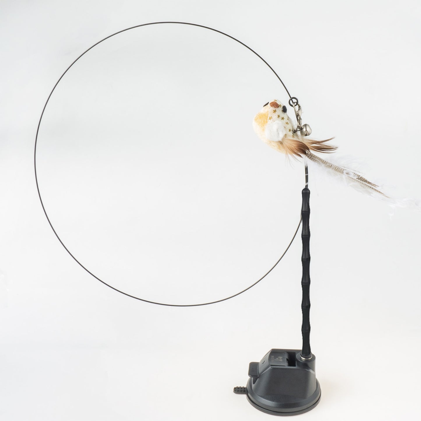 Hand-Free Bird/Feather Cat Wand - Interactive Cat Toy - Powerful Suction Cup - Feathered Delights - Engage Your Cat - Keep Your Pet Active - Playtime Fun!