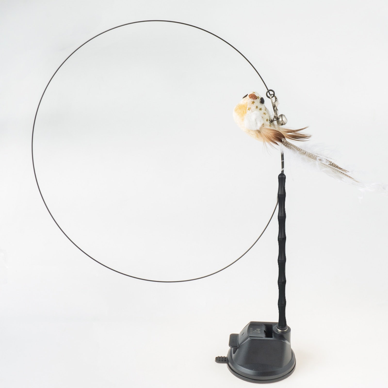 Hand-Free Bird/Feather Cat Wand - Interactive Cat Toy - Powerful Suction Cup - Feathered Delights - Engage Your Cat - Keep Your Pet Active - Playtime Fun!