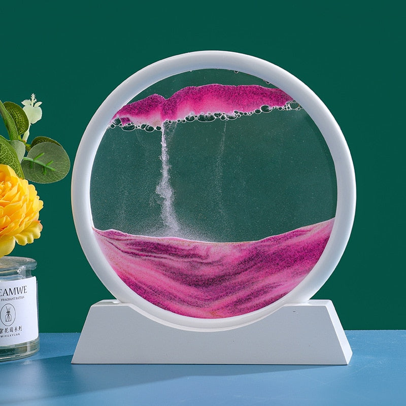 3D Moving Sand Art - Dive into architectural wonder and vintage elegance with flowing sand. Crafted from quality glass. Order now for enchanting home decor!