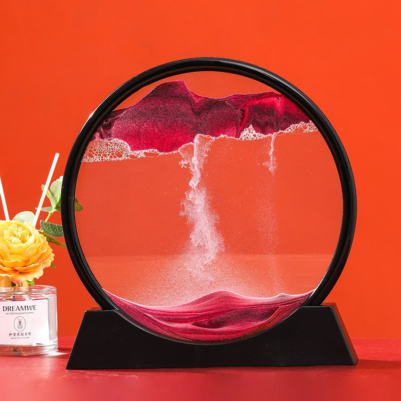 3D Moving Sand Art - Dive into architectural wonder and vintage elegance with flowing sand. Crafted from quality glass. Order now for enchanting home decor!