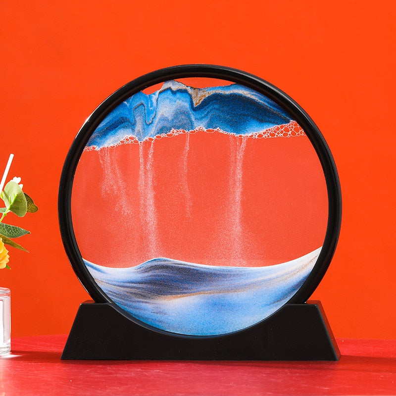 3D Moving Sand Art - Dive into architectural wonder and vintage elegance with flowing sand. Crafted from quality glass. Order now for enchanting home decor!