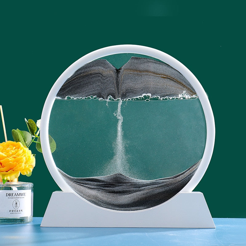 3D Moving Sand Art - Dive into architectural wonder and vintage elegance with flowing sand. Crafted from quality glass. Order now for enchanting home decor!