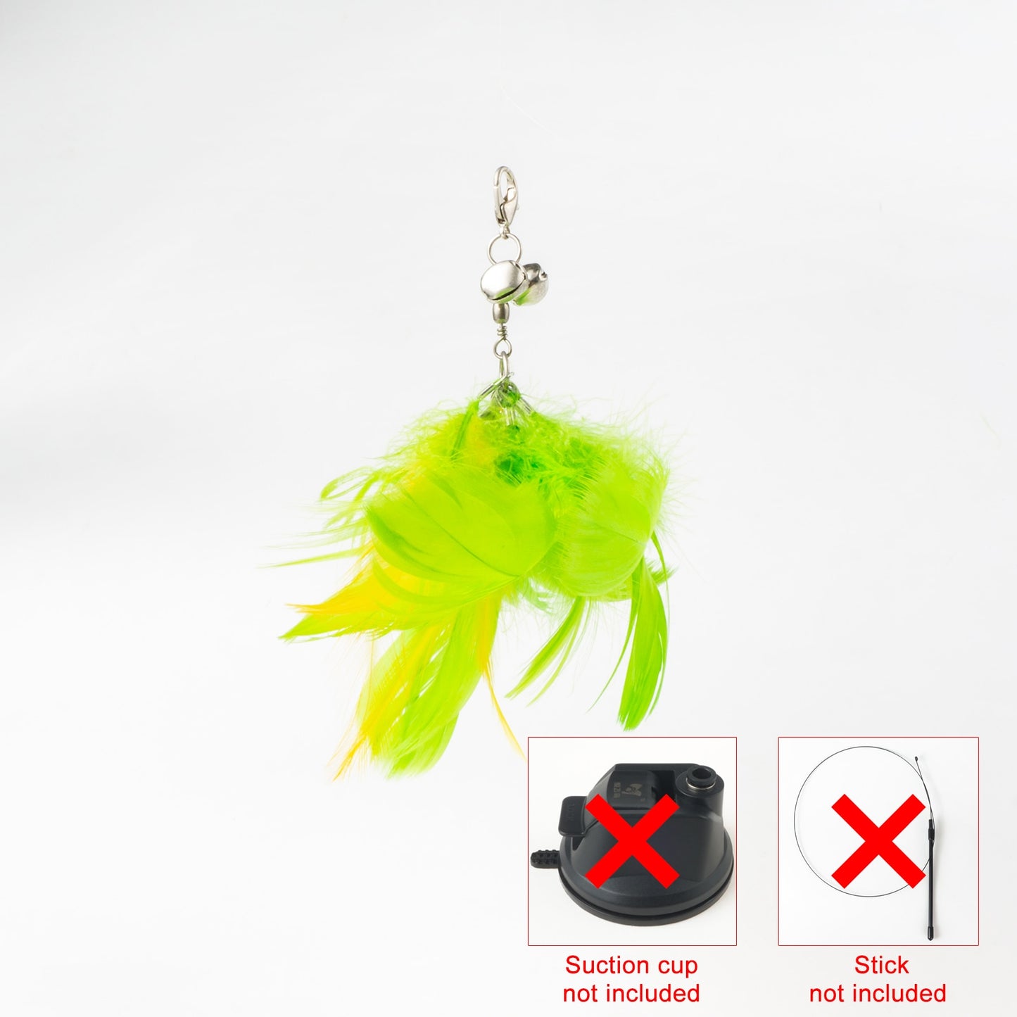 Hand-Free Bird/Feather Cat Wand - Interactive Cat Toy - Powerful Suction Cup - Feathered Delights - Engage Your Cat - Keep Your Pet Active - Playtime Fun!