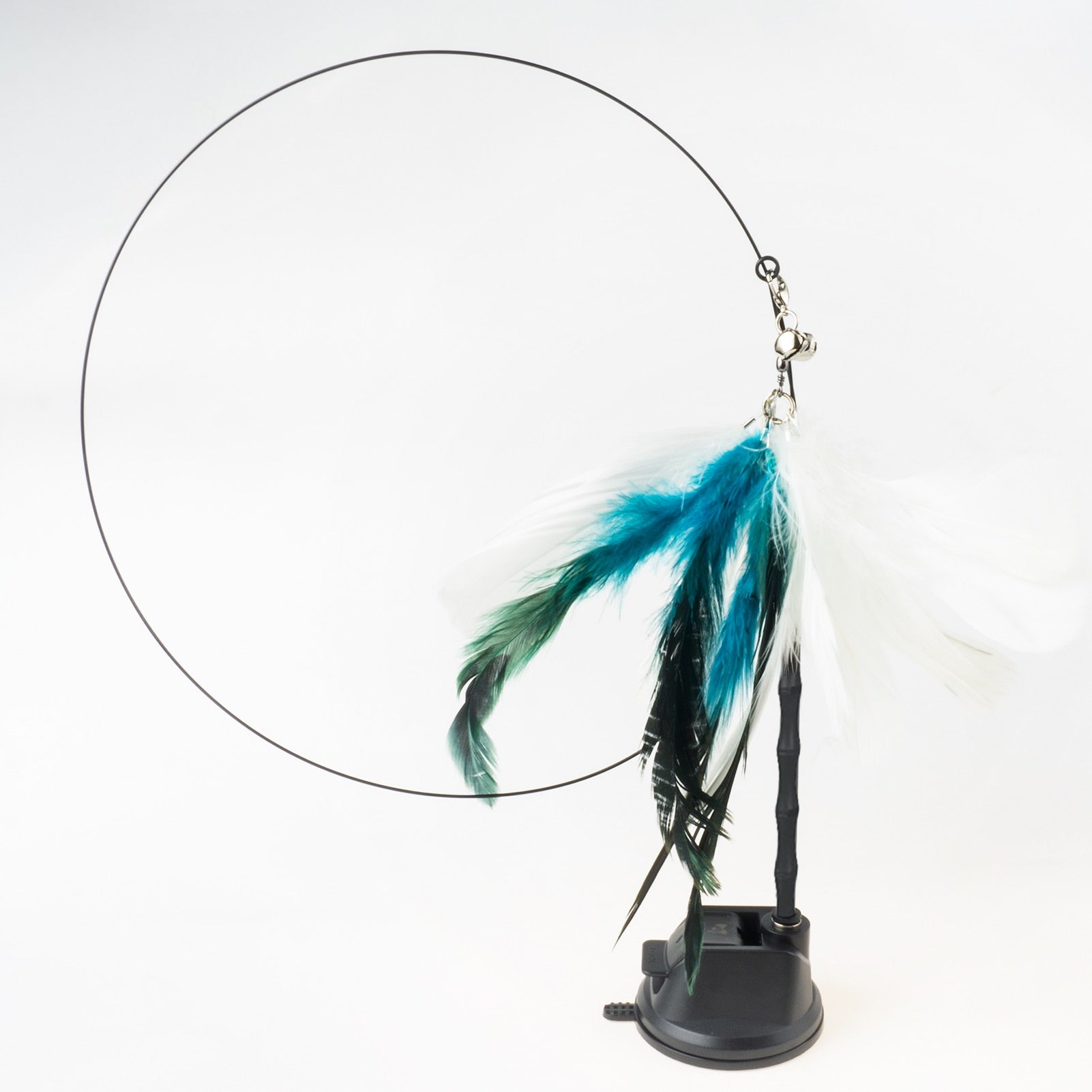 Hand-Free Bird/Feather Cat Wand - Interactive Cat Toy - Powerful Suction Cup - Feathered Delights - Engage Your Cat - Keep Your Pet Active - Playtime Fun!