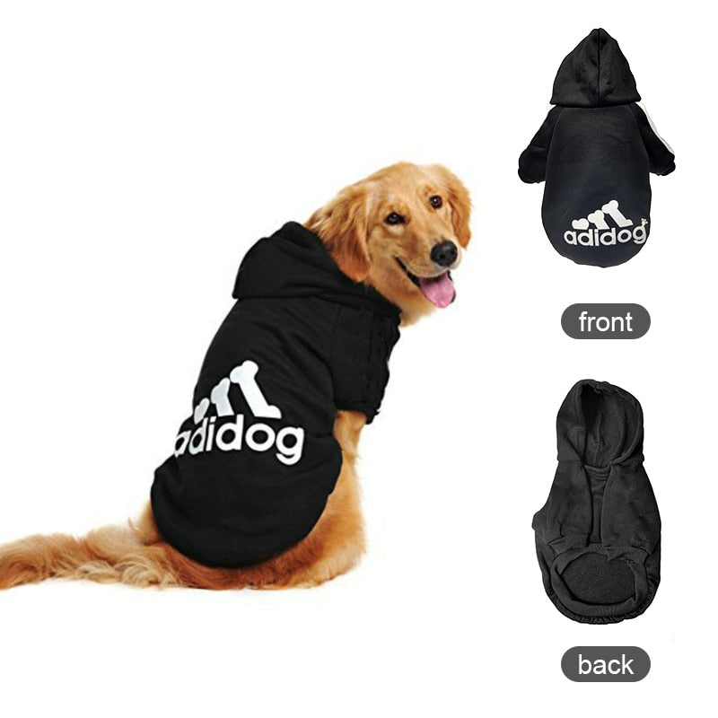 Soft Fleece Pet Dog Hoodie - Cozy Comfort and Style - Breathable 100% Cotton - All Seasons - Various Patterns - adidog Logo - Perfect Fit for YorkShire, Chihuahua, Bulldog, and Labrador - Elevate Your Pet's Wardrobe!