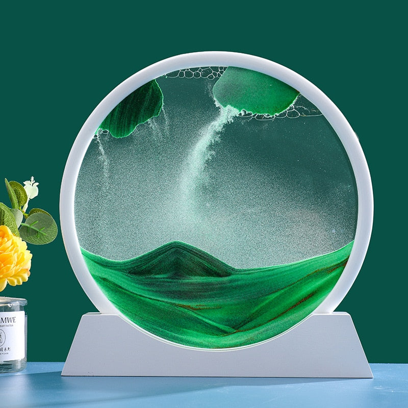 3D Moving Sand Art - Dive into architectural wonder and vintage elegance with flowing sand. Crafted from quality glass. Order now for enchanting home decor!