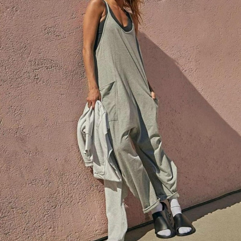 Summer Women's Casual Wide-Leg Jumpsuit