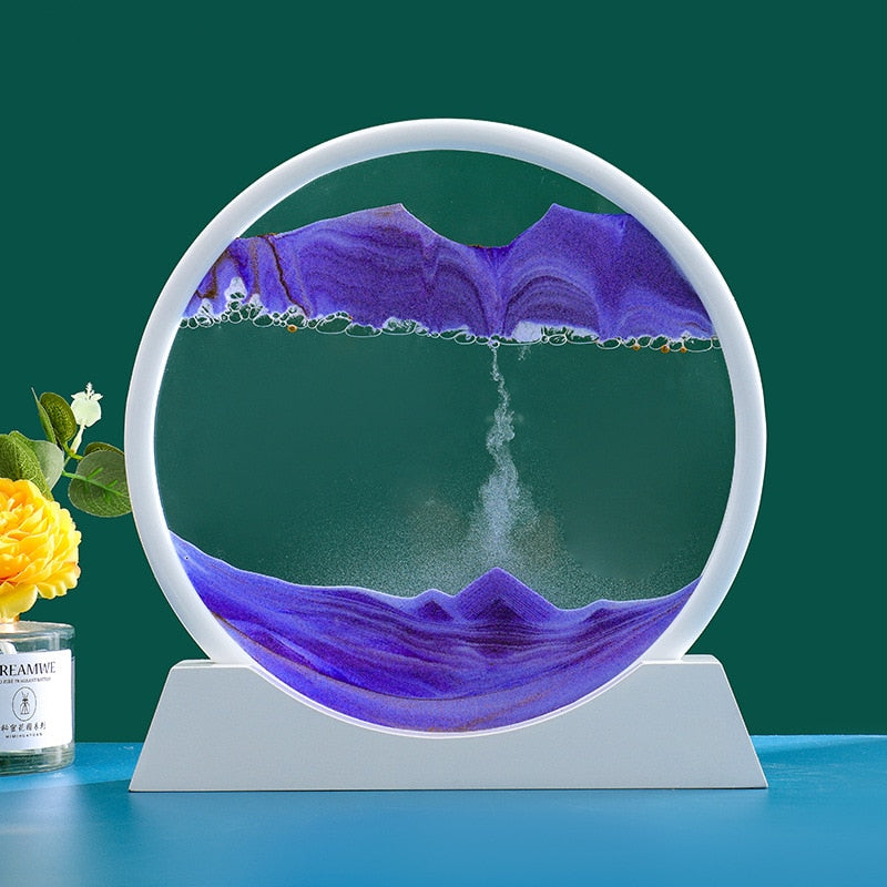 3D Moving Sand Art - Dive into architectural wonder and vintage elegance with flowing sand. Crafted from quality glass. Order now for enchanting home decor!