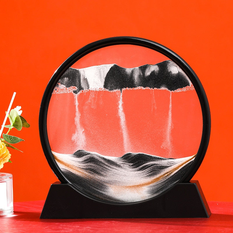 3D Moving Sand Art - Dive into architectural wonder and vintage elegance with flowing sand. Crafted from quality glass. Order now for enchanting home decor!