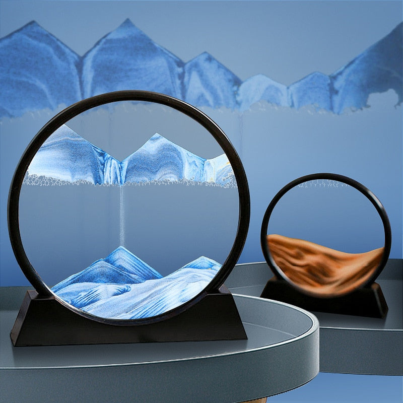 3D Moving Sand Art - Dive into architectural wonder and vintage elegance with flowing sand. Crafted from quality glass. Order now for enchanting home decor!