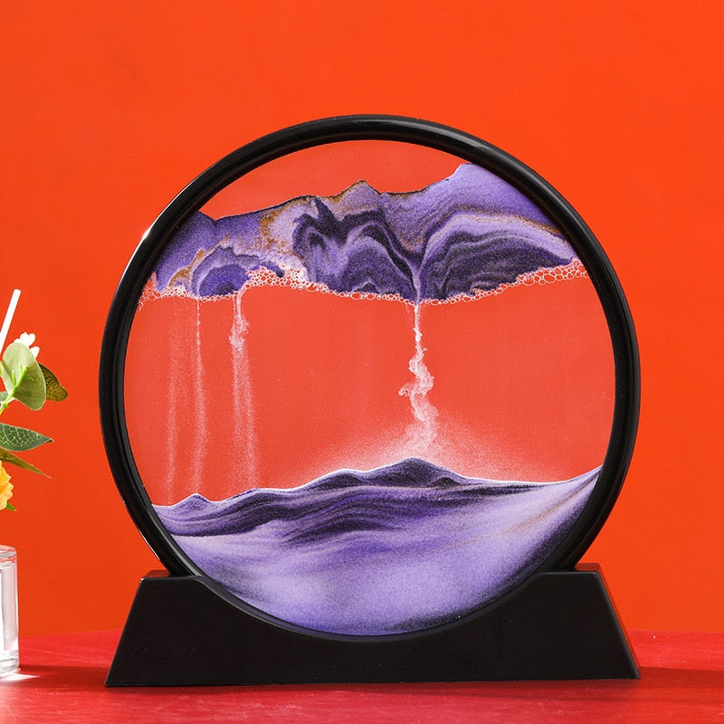3D Moving Sand Art - Dive into architectural wonder and vintage elegance with flowing sand. Crafted from quality glass. Order now for enchanting home decor!