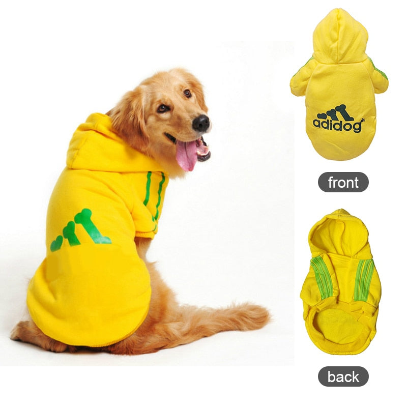 Soft Fleece Pet Dog Hoodie - Cozy Comfort and Style - Breathable 100% Cotton - All Seasons - Various Patterns - adidog Logo - Perfect Fit for YorkShire, Chihuahua, Bulldog, and Labrador - Elevate Your Pet's Wardrobe!