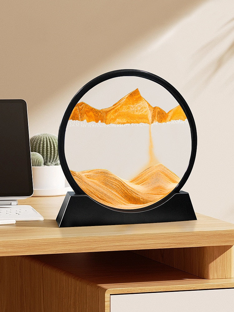 3D Moving Sand Art - Dive into architectural wonder and vintage elegance with flowing sand. Crafted from quality glass. Order now for enchanting home decor!