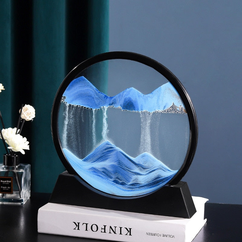 3D Moving Sand Art - Dive into architectural wonder and vintage elegance with flowing sand. Crafted from quality glass. Order now for enchanting home decor!
