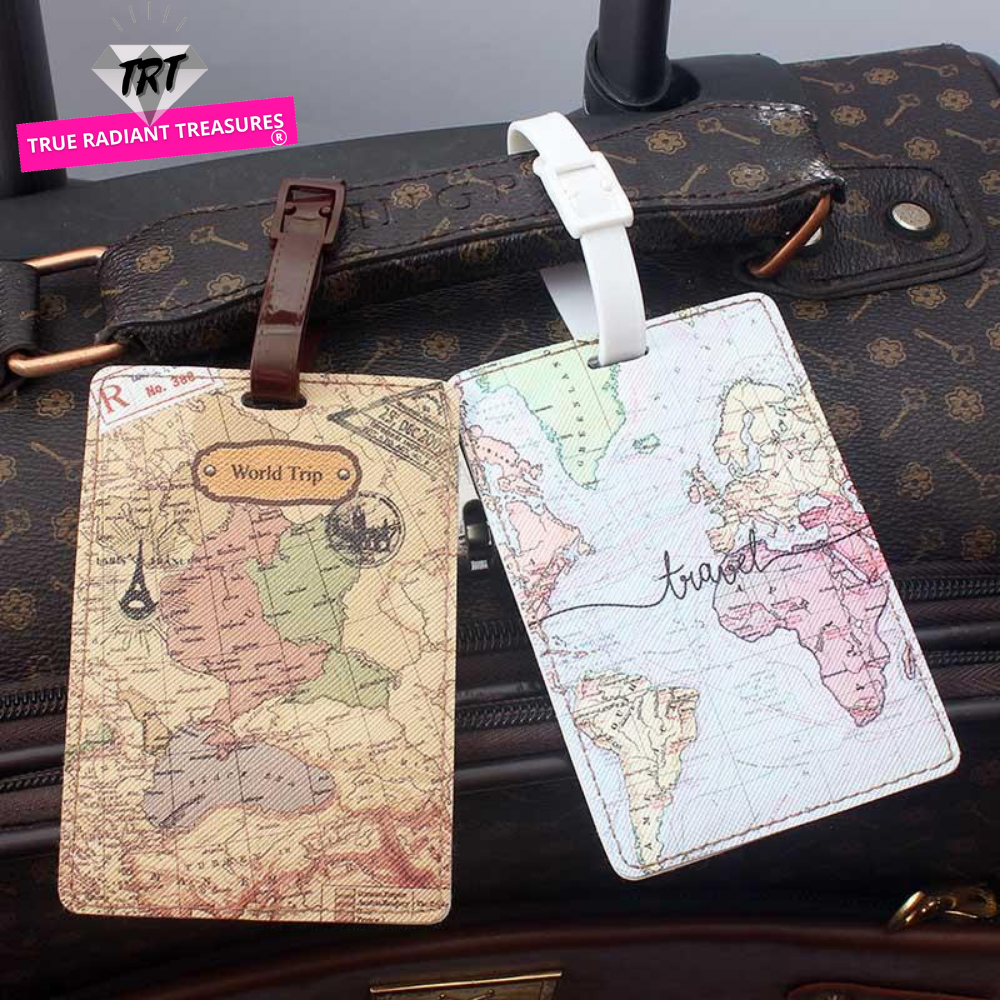 Durable and Stylish Luggage Tags - Detachable card for easy identification, choose from various colors and designs.