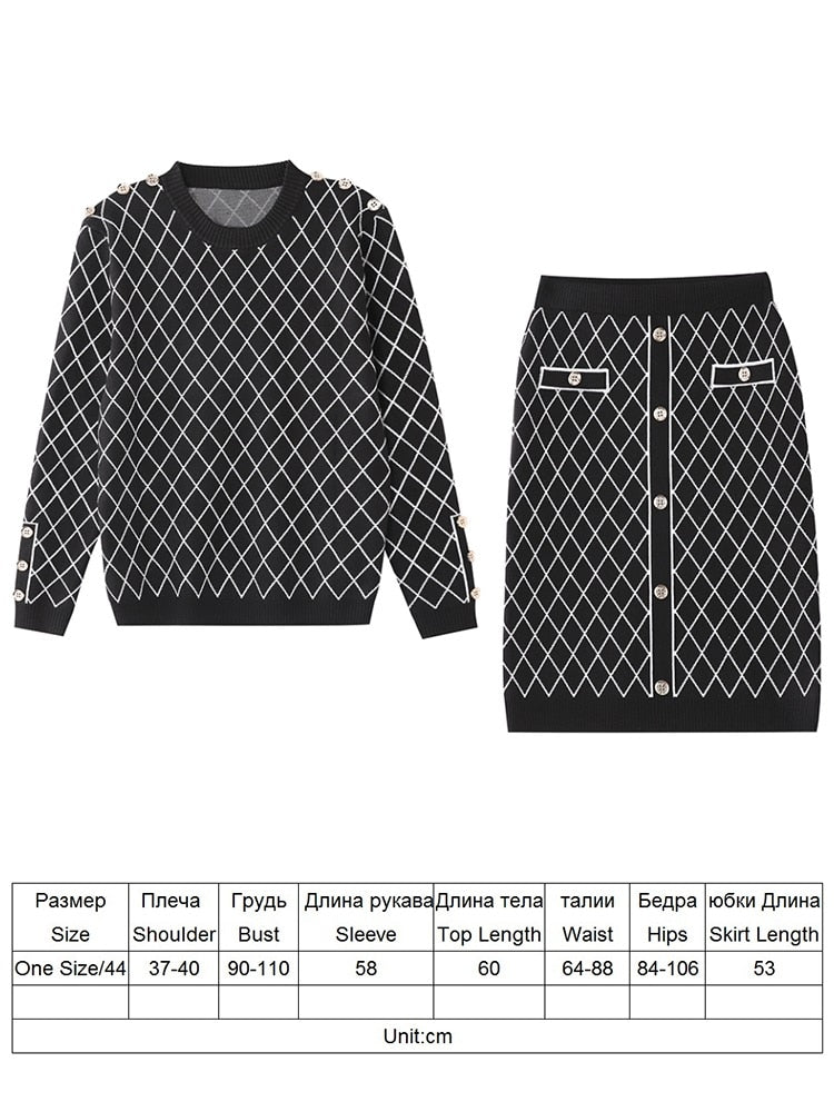 Knitted Sweater & Skirt