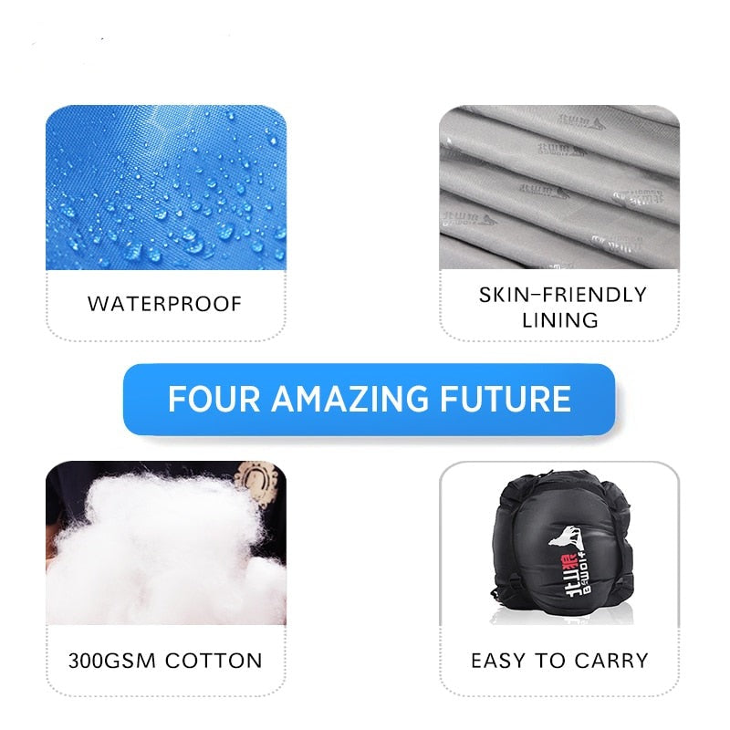 Durable and water-resistant Sleeping Bag with adjustable features, suitable for outdoor activities. Compact and portable design for easy storage.