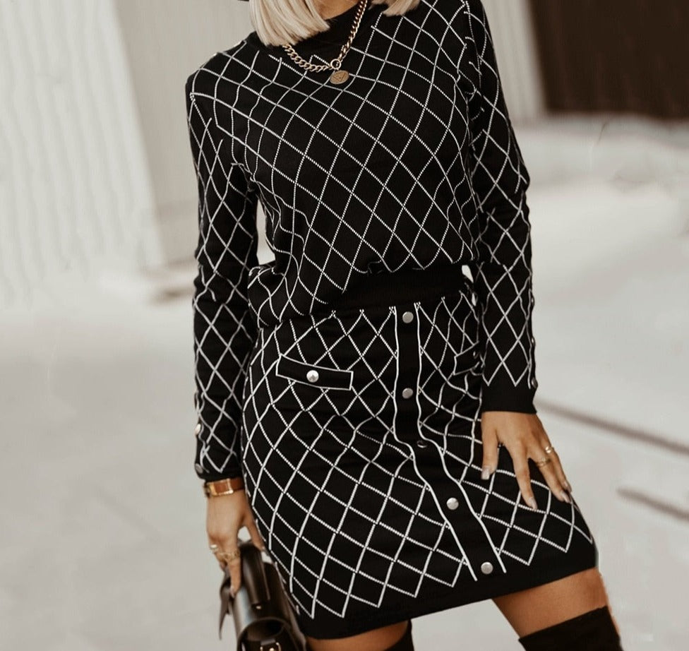 Knitted Sweater & Skirt