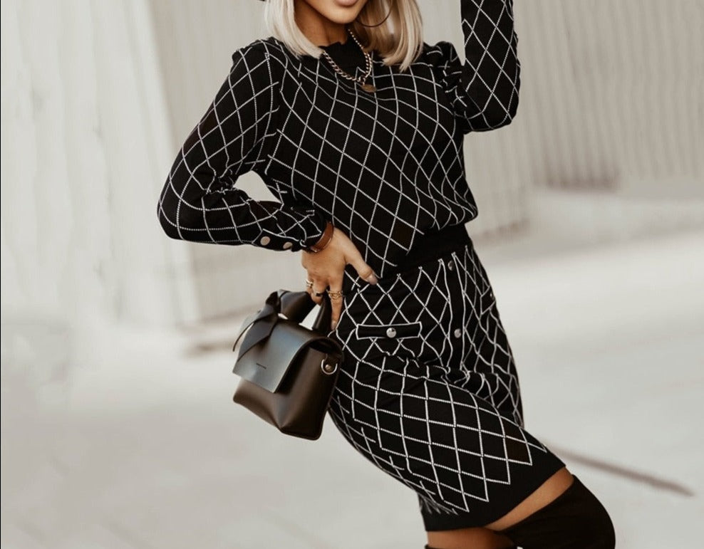 Knitted Sweater & Skirt