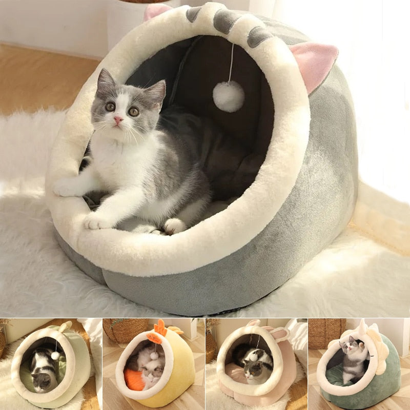 Warm Soft Cat Bed - Cozy Comfort for Cats - 100% Cotton Material - Snug and Relaxing Retreat - Prioritize Your Cat's Comfort - Provide Luxury to Your Feline Friend!