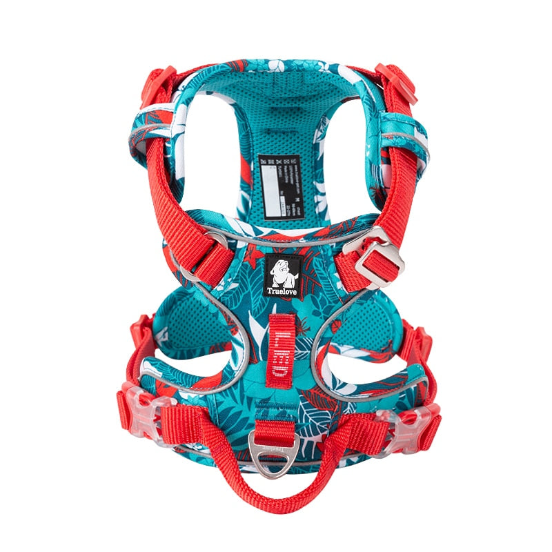 Image of Explosion-proof Dog Harness - Comfortable and lightweight harness with reflective materials. Breathable air mesh and soft inner layer for your dog's comfort. Easy to put on and take off with aviation aluminum fittings. Ideal for walks or hikes, day or night.