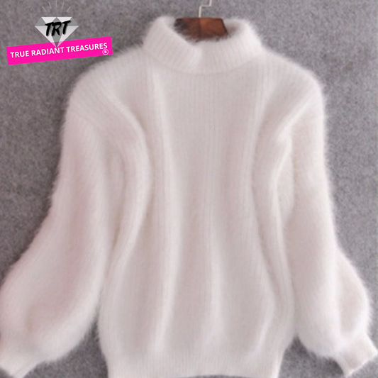 Thicken Turtleneck Sweater | Cashmere, Polyester & Acrylic Blend | Warm & Stylish | One Size Fits Most | Various Colors Available