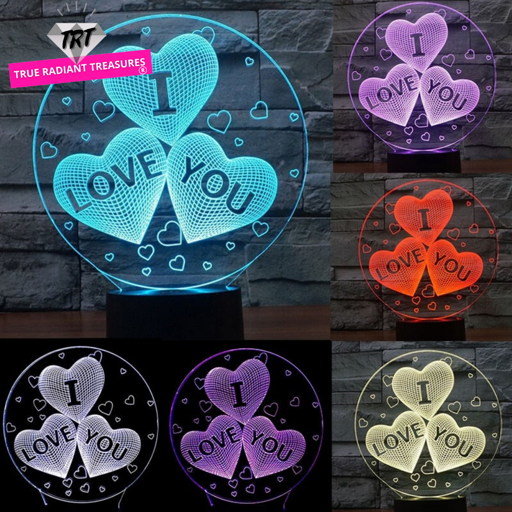 3D hologram heart light - A perfect gift for Valentine's Day, Mother's Day, and Christmas. Also, an elegant room decoration to uplift your mood