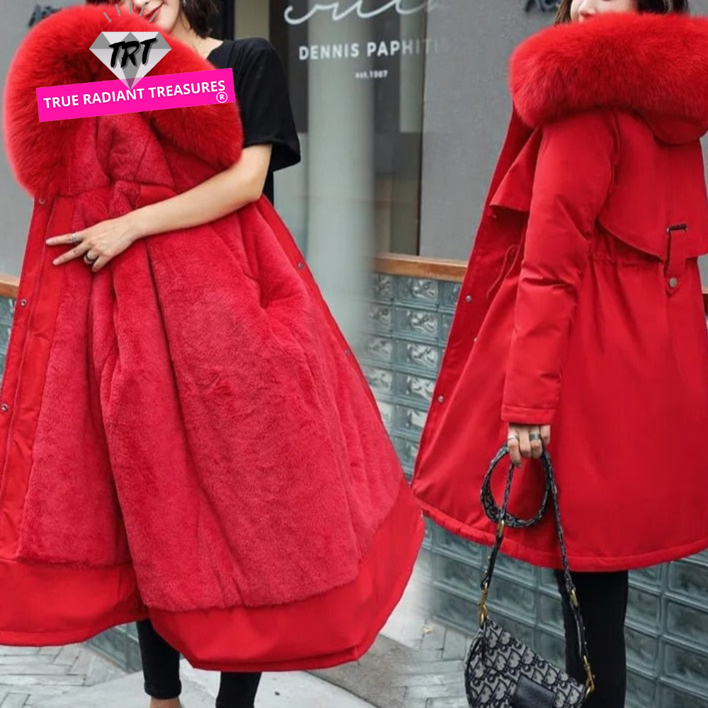 Long Hooded Winter Jacket - cotton and polyester blend - comfortable and durable - various colors - pockets for warmth