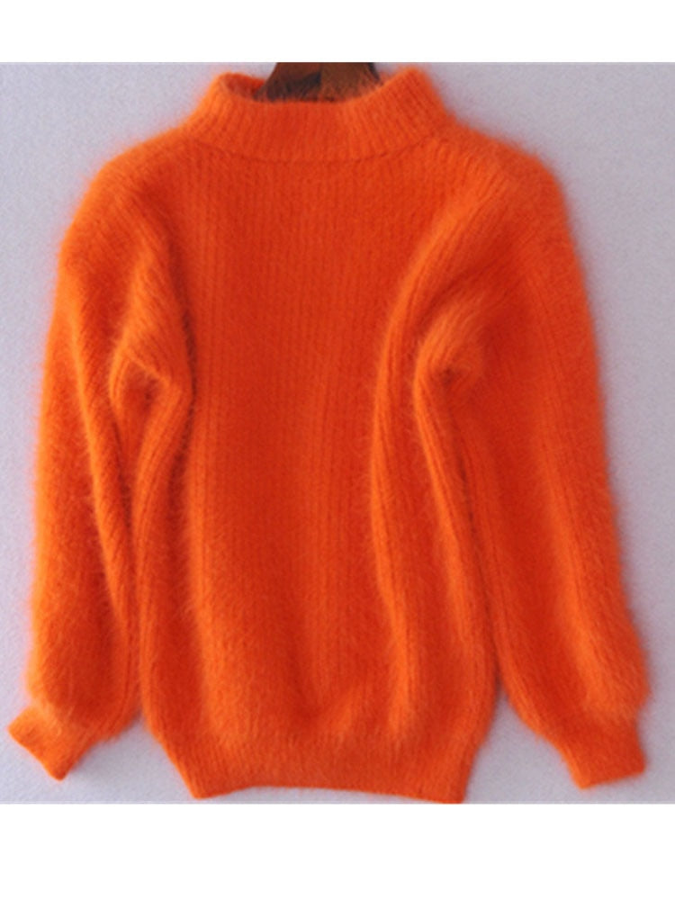 Thicken Turtleneck Sweater | Cashmere, Polyester & Acrylic Blend | Warm & Stylish | One Size Fits Most | Various Colors Available