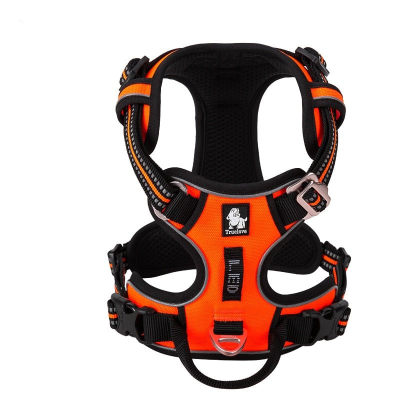 Image of Explosion-proof Dog Harness - Comfortable and lightweight harness with reflective materials. Breathable air mesh and soft inner layer for your dog's comfort. Easy to put on and take off with aviation aluminum fittings. Ideal for walks or hikes, day or night.