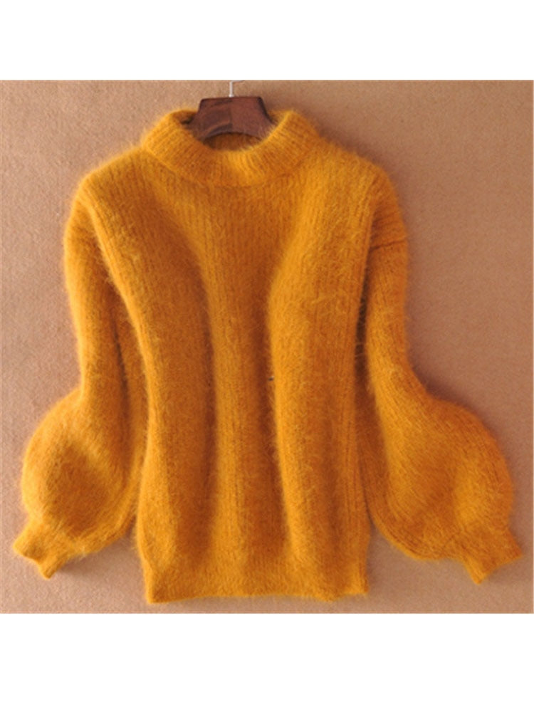 Thicken Turtleneck Sweater | Cashmere, Polyester & Acrylic Blend | Warm & Stylish | One Size Fits Most | Various Colors Available