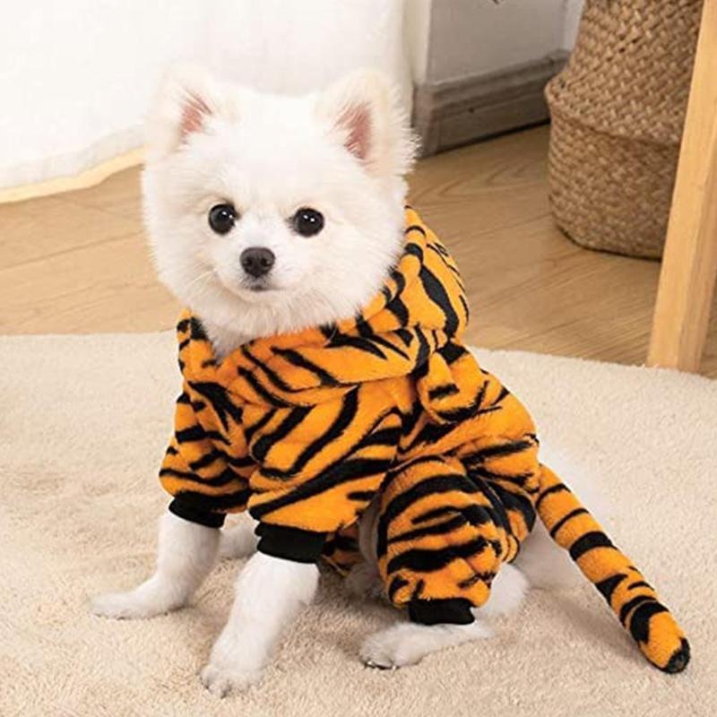 Image of Soft Warm Fleece Jumpsuit - Cozy and durable fleece material, available in different sizes and colors. Perfect for keeping your pet warm and comfortable during the fall and winter seasons.