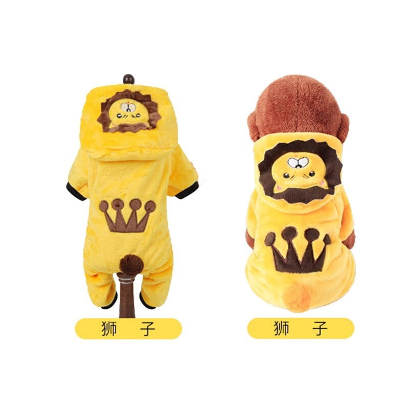 Image of Soft Warm Fleece Jumpsuit - Cozy and durable fleece material, available in different sizes and colors. Perfect for keeping your pet warm and comfortable during the fall and winter seasons.