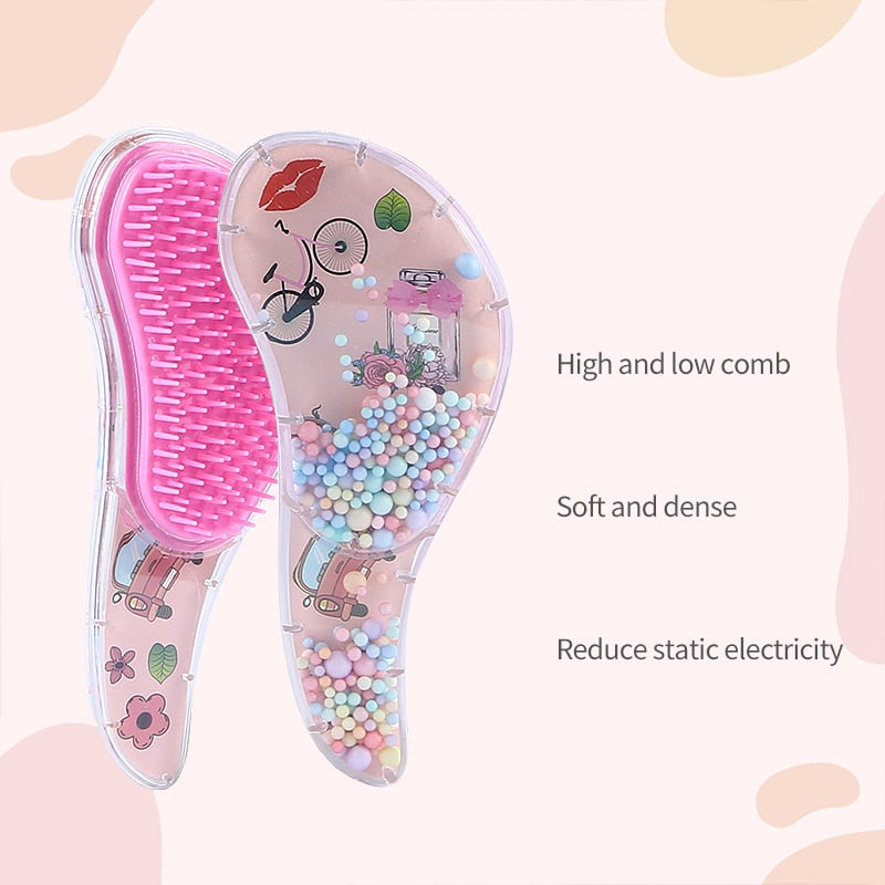 Cute and durable hair comb for girls in a girly color.