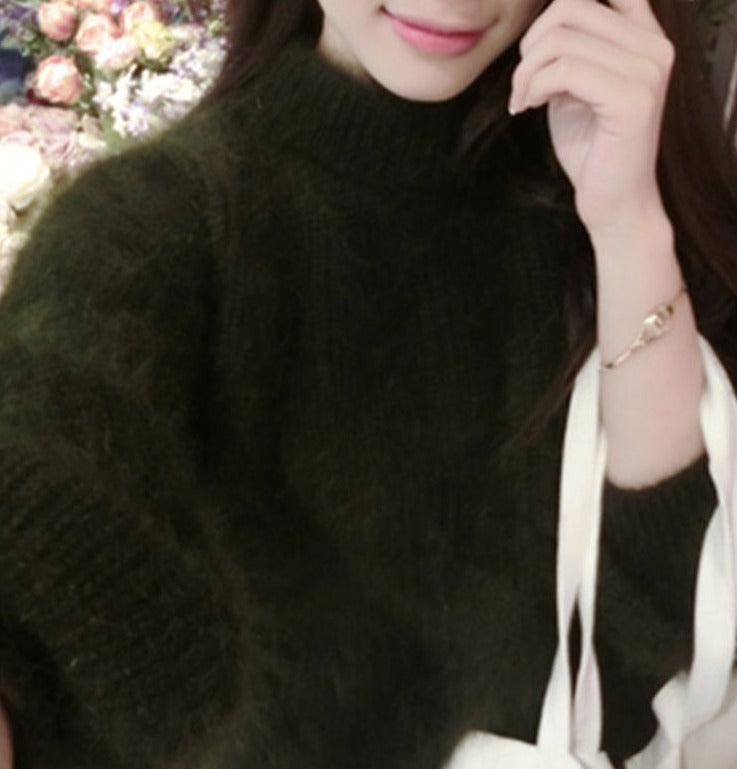 Thicken Turtleneck Sweater | Cashmere, Polyester & Acrylic Blend | Warm & Stylish | One Size Fits Most | Various Colors Available