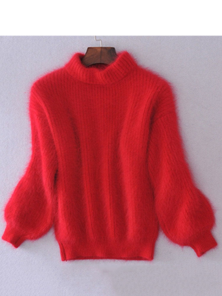 Thicken Turtleneck Sweater | Cashmere, Polyester & Acrylic Blend | Warm & Stylish | One Size Fits Most | Various Colors Available