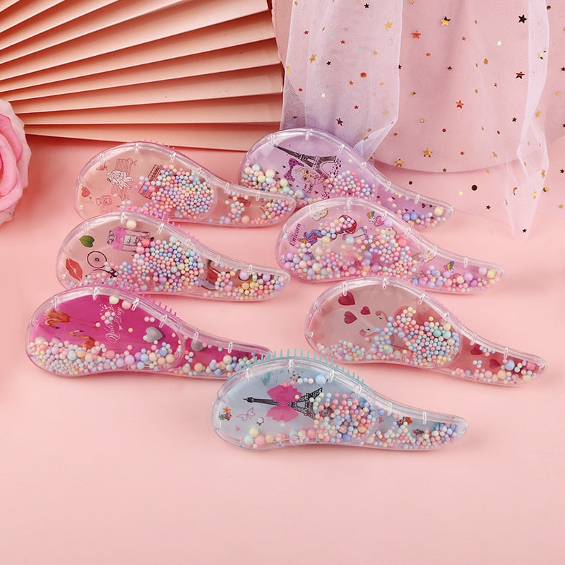 Cute and durable hair comb for girls in a girly color.