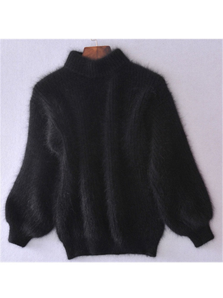 Thicken Turtleneck Sweater | Cashmere, Polyester & Acrylic Blend | Warm & Stylish | One Size Fits Most | Various Colors Available