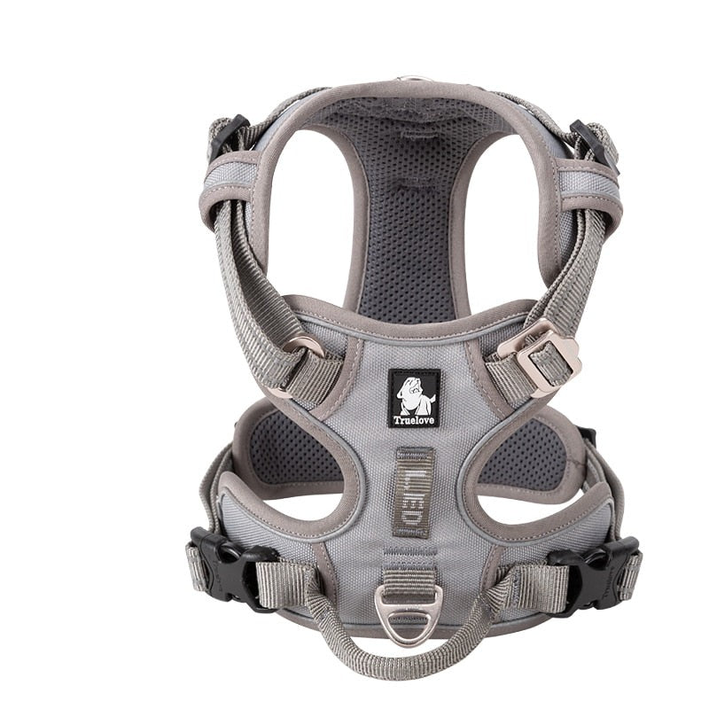Image of Explosion-proof Dog Harness - Comfortable and lightweight harness with reflective materials. Breathable air mesh and soft inner layer for your dog's comfort. Easy to put on and take off with aviation aluminum fittings. Ideal for walks or hikes, day or night.