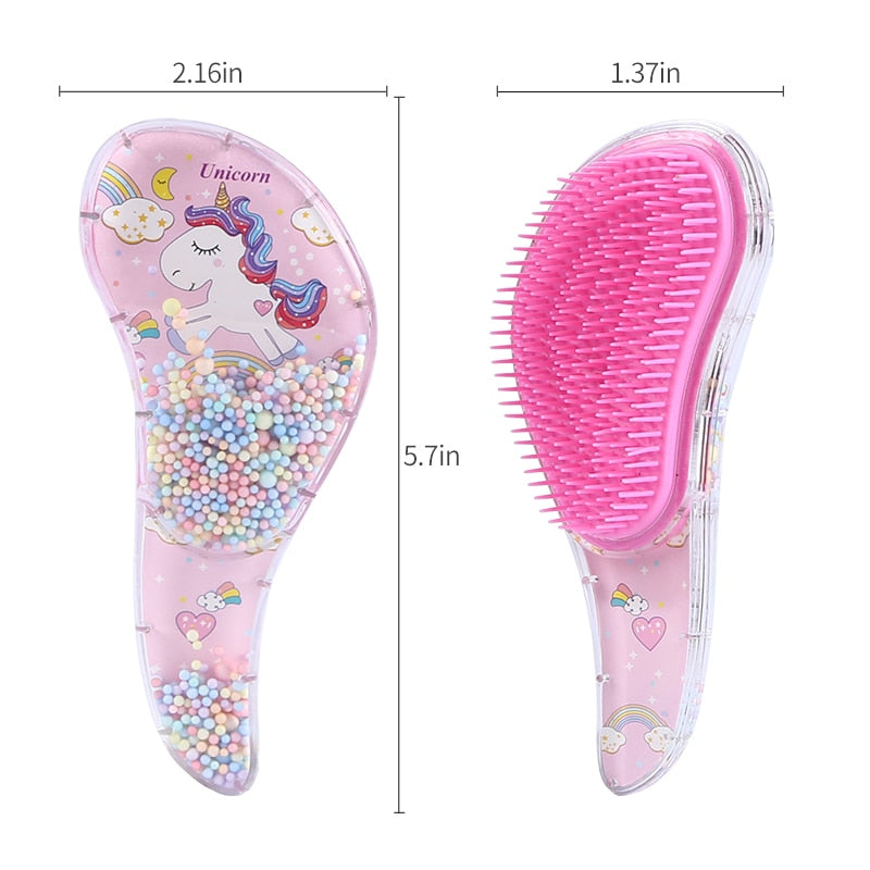 Cute and durable hair comb for girls in a girly color.