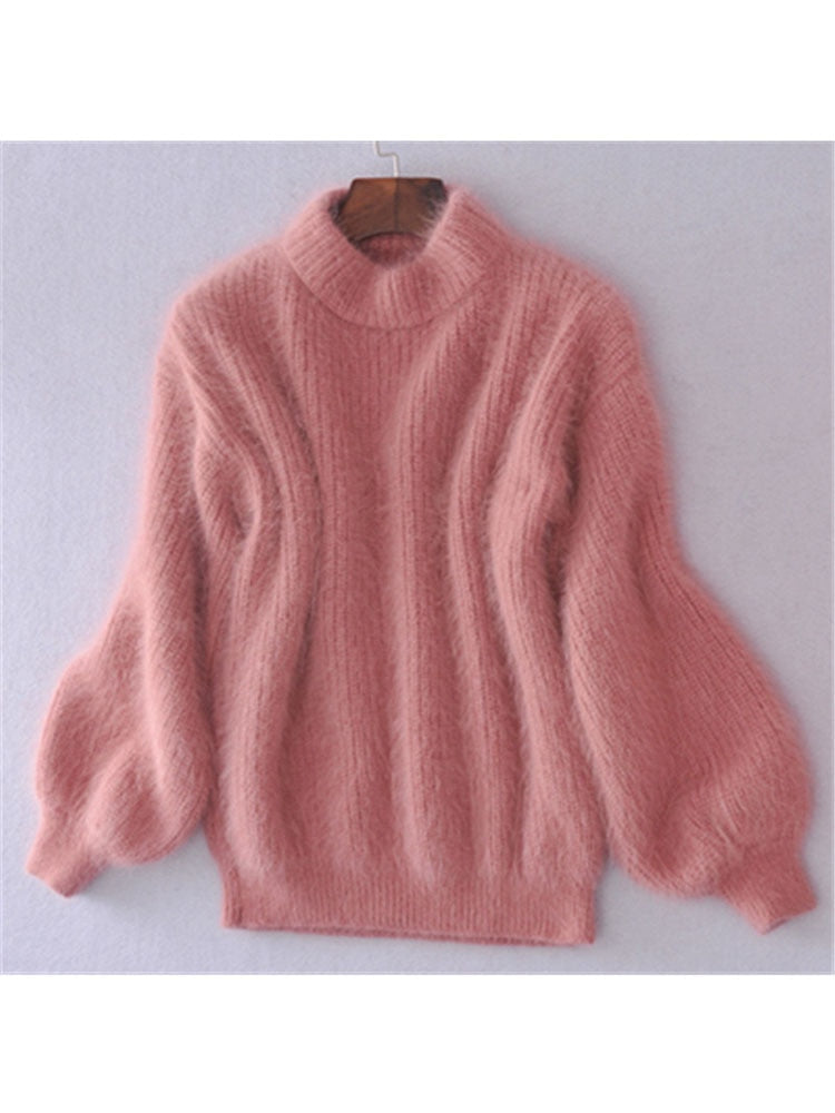 Thicken Turtleneck Sweater | Cashmere, Polyester & Acrylic Blend | Warm & Stylish | One Size Fits Most | Various Colors Available